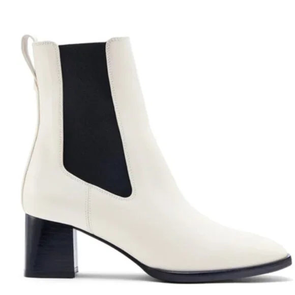 Inez Caro Bootie in Crema Leather Size 7,5 - Picture 1 of 5